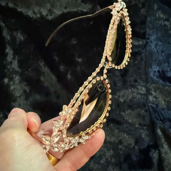 Tiffany Eyewear Sunglasses in Rose Gold-plated Metal with Mirrored Lenses NWT - Picture 3 of 15